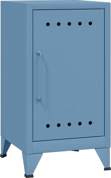 Bisley Fern Mini Ablageschrank aus Metall | Beistellschrank im Retro-Instustrial Design in blau, FERMINRH-605