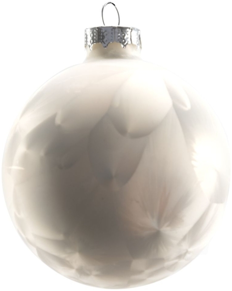 TrendLine Weihnachtskugeln aus Glas Ø 80 mm 6 Stück weiß Christbaumkugeln Xmas