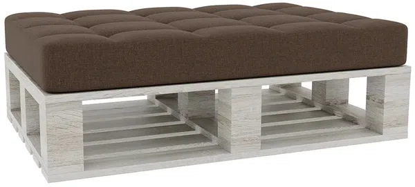 Gutekissen® Palettenkissen Gesteppte Kissen mit Knöpfen, Palettenauflagen Sitzkissen Rückenlehne Gesteppt PFG (Sitzkissen 120x60, Braun)