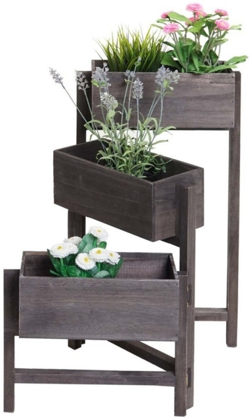 MCW Standregal T275, 3 Körbe für Pflanzen, Bodenschoner, Individuell aufklappbar Bild 2