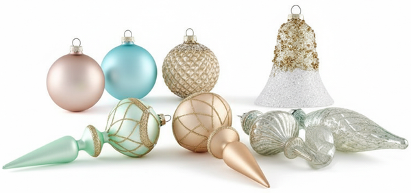Weihnachtskugel 35er Set FROSTING Glas Bunt
