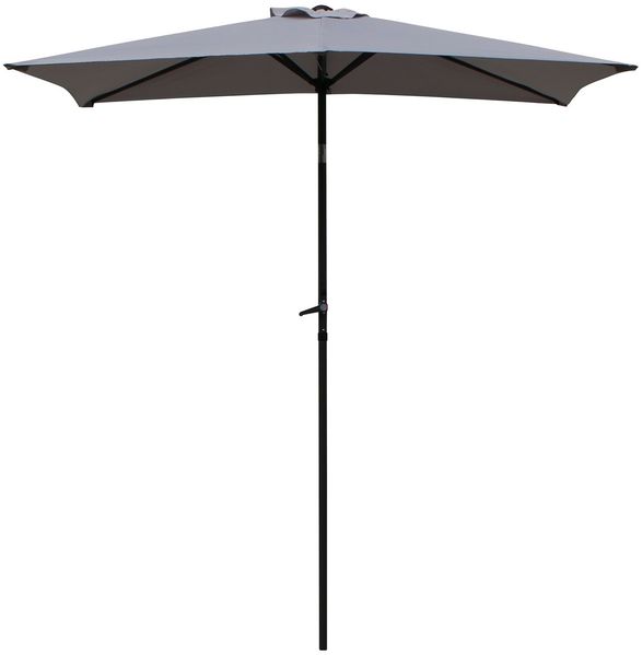 Gardissimo NEW SUNNY Sonnenschirm 210x140cm Gartenschirm Kurbelschirm hellgrau