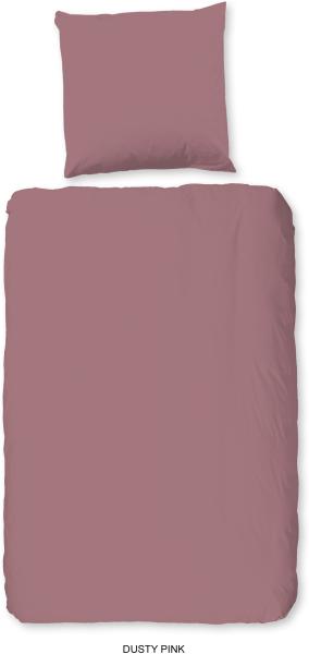 hip Mako Satin Bettwäsche 2 teilig Bettbezug 135x200 cm Kissenbezug 80x80 cm Pink