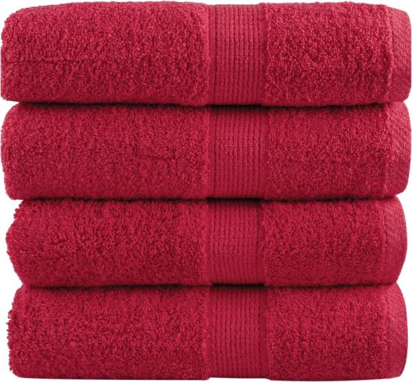 Premium-Waschlappen 4 Stk. Rot 30x30 cm 600 g/m² 100% Baumwolle 137396