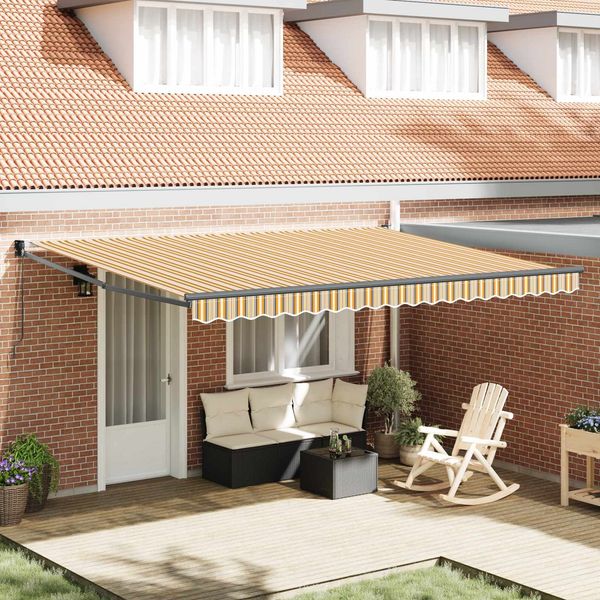 vidaXL Ausziehbare Markise Mehrfarbig 450 x 300 cm 3330951
