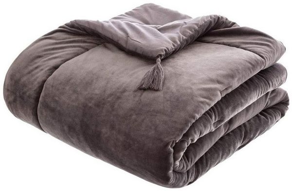 Wohndecke Velours Bettbezug 80 x 180 cm gelb - Atmosphera, Atmosphera Créateur d'intérieur