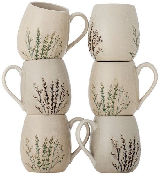 Bloomingville - Bea Mug - Nature - 400 ml - 6 pcs.