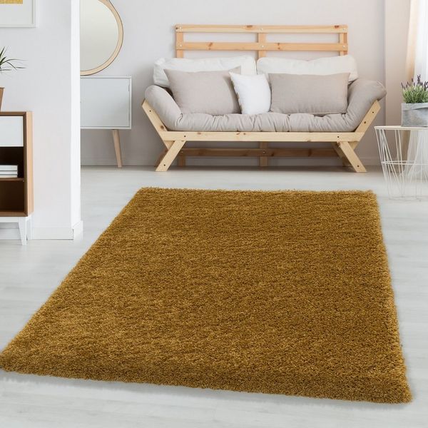 Carpettex Hochflor-Teppich Unicolor - Einfarbig, Rund, Höhe: 30 mm, Einfarbig Shaggy Teppich Wohnzimmer Langflor versch. farben und größen