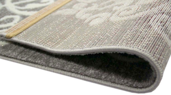 Carpetia Teppich Designer Teppich Wohnzimmerteppich Ornamente Glitzer creme grau creme, rechteckig, Höhe: 11 mm Bild 3