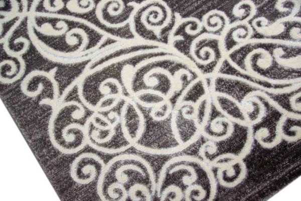 Carpetia Teppich Designer Teppich Wohnzimmerteppich Ornamente Glitzer creme grau creme, rechteckig, Höhe: 11 mm Bild 4