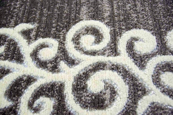 Carpetia Teppich Designer Teppich Wohnzimmerteppich Ornamente Glitzer creme grau creme, rechteckig, Höhe: 11 mm Bild 2