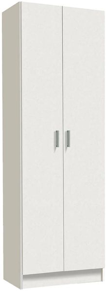 Dmora 2-türiger Mehrzweckschrank Altiplano, Zusatzschrank, Moderner Schuhschrank, Vertikales Schuhregal, 59x37h180 cm, Weiß