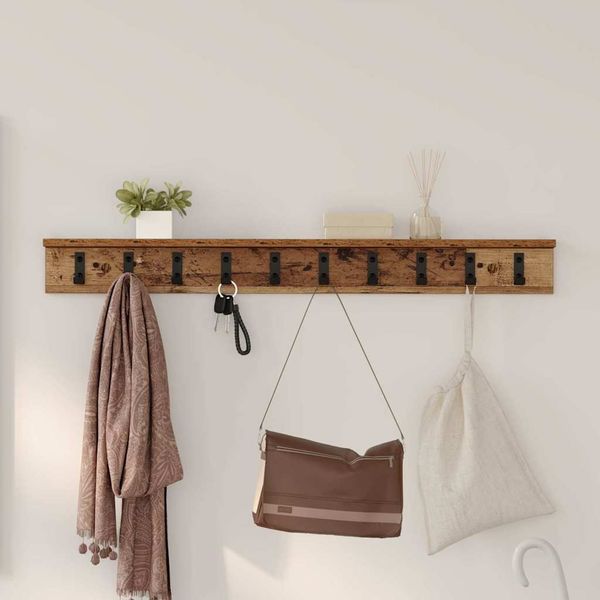 vidaXL Wandmontierter nachttisch Altholz 100 x 10,5 x 10,5 cm 874377