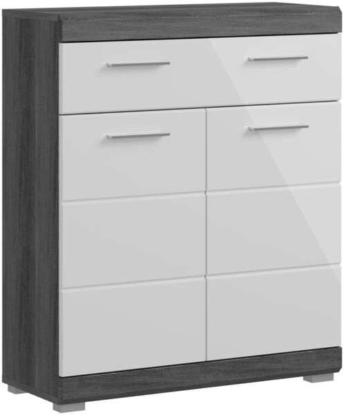 Unterschrank Stirling / Scout, Holzwerkstoff, Grau, Weiß, 74 x 88 x 31 cm