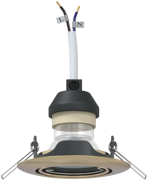 vidaXL Spotlights mit Strahlern 6 pcs Messing 9 x 9 cm Metall 4108173 Bild 2