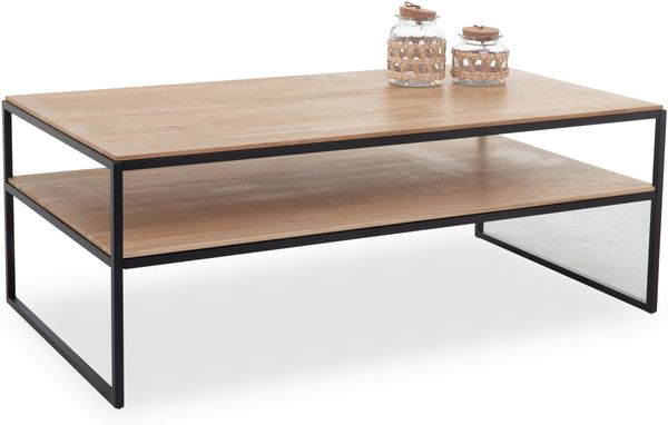 M2 Kollektion Mika 3 Couchtisch, Holz, braun, Länge 110cm, Breite 60cm, Höhe 42cm