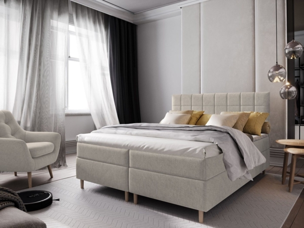 Masseno Boxbett IBIZA 140x200 cm mit Bonell Matratze und Topper