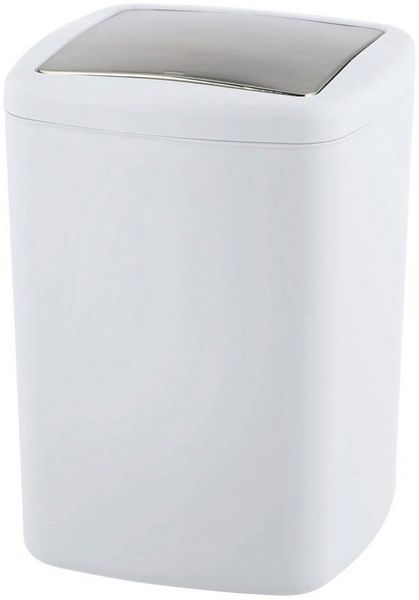 WENKO BARCELONA Kosmetikeimer 8,5 Liter, Weiß, Spezialkunststoff, absolut bruchsicher