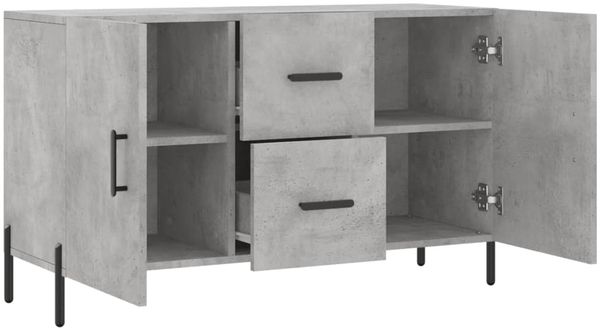 Sideboard, Kommode Betongrau 100x36x60 cm Holzwerkstoff j1146p Bild 5