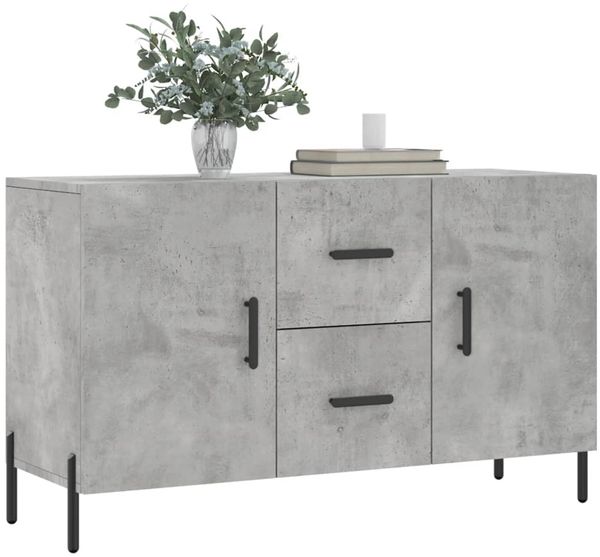 Sideboard, Kommode Betongrau 100x36x60 cm Holzwerkstoff j1146p Bild 3