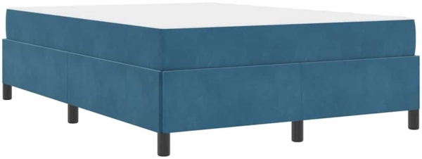 vidaXL Bettrahmen mit Matratze Dunkelblau 160 x 200 cm Stoff 3399076 Bild 1