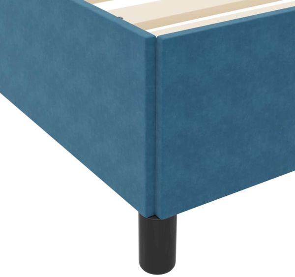 vidaXL Bettrahmen mit Matratze Dunkelblau 160 x 200 cm Stoff 3399076 Bild 8