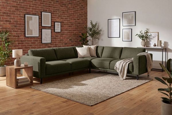 Home affaire Ecksofa Sveeva, L-Form, B. 288 cm, schwarze Metallfüße, langlebiger Webstoff, mit Wellenunterfederung, viele Farben