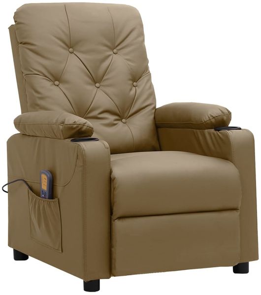 vidaXL Massagesessel Cappuccino-Braun Kunstleder [339131]