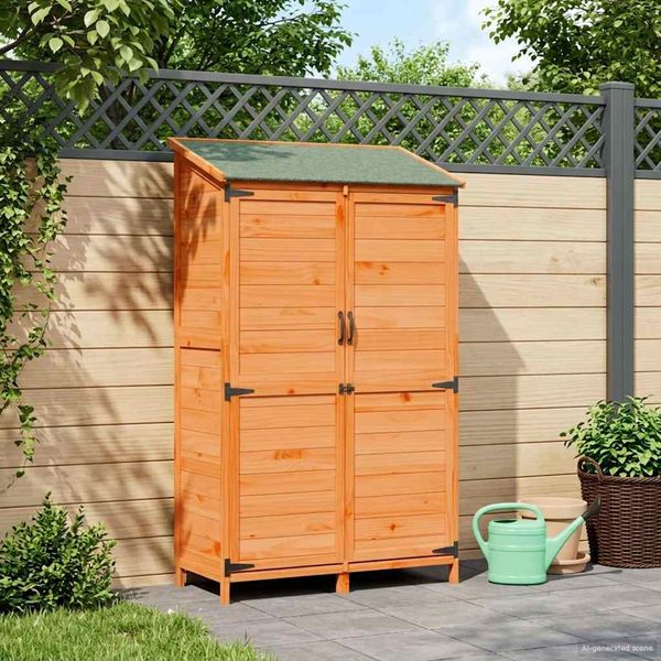 vidaXL Garten Shed Braun 106,5 x 56 x 176 cm Holzwerkstoff 42033451