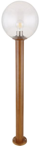 Außenleuchte Stehlampe, Glas Holzoptik braun, DxH 25x100 cm
