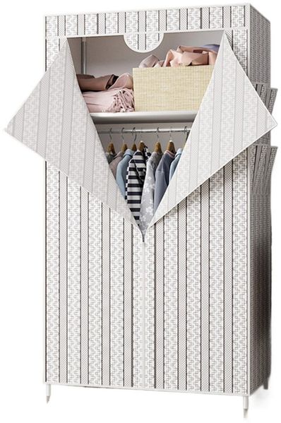 Jumpeak Stoffschrank stoff kleiderschrank,mit Überzug aus Vliesstoff,Kleiderstange Länge70*Breite45*Höhe160cm,Mehrere Farben,Oberer und unterer Stauraum