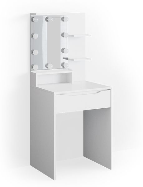Schminktisch Ruben Weiß 60 cm mit LED Beleuchtung Vicco