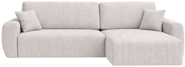 Kaiser Möbel Ecksofa mit Schlaffunktion und Bettkasten Ariel L Cord-Sofa aus Stoff Poso, mit Schlaffunktion,großzügige Liegefläche,pflegeleichter Cordstoff