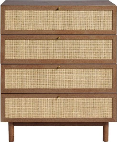 MADE Kommode MADE. COM Pavia Hohe Rattan-Kommode – 4 Schubladen (1 St)