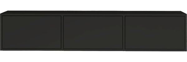 Selsey 'Framme' hängendes TV-Board mit drei Klappen, Schwarz, 150 cm Bild 6