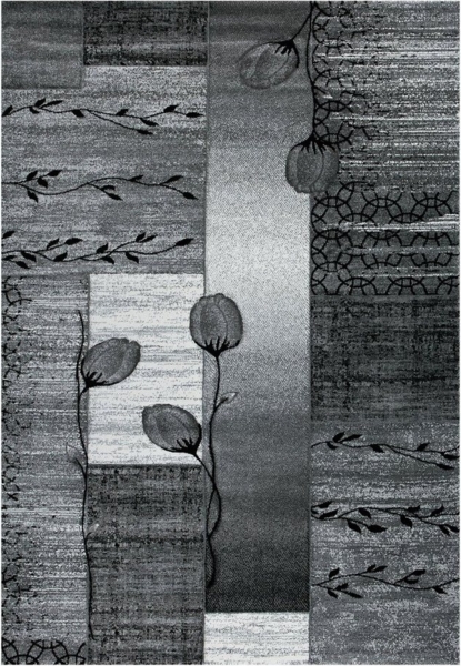 Vimoda Teppich Wohnzimmer teppich Schlafzimmer, Rechteckig, Höhe: 13 mm, Blumen Motiv, meliert,designer Läufer dicht