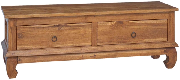 vidaXL TV-Ständer Natur 110 x 35 x 40 cm Massivholz Teak 42017957