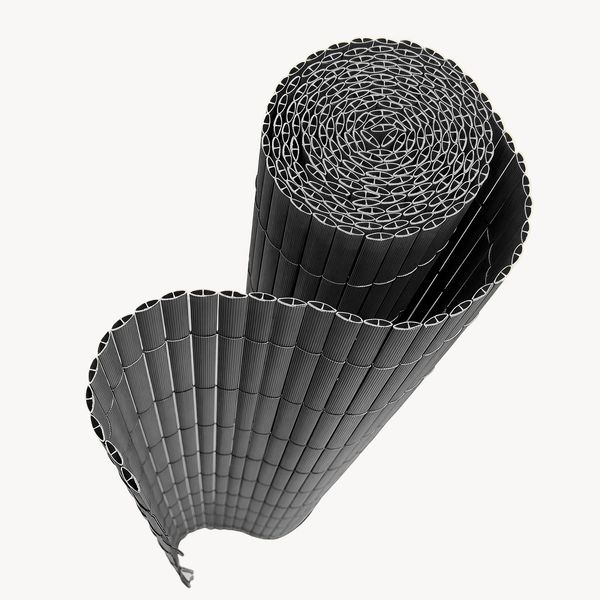 PVC Sichtschutzmatte Cefalu 90x300 cm 19mm Anthrazit [casa. pro] Bild 4