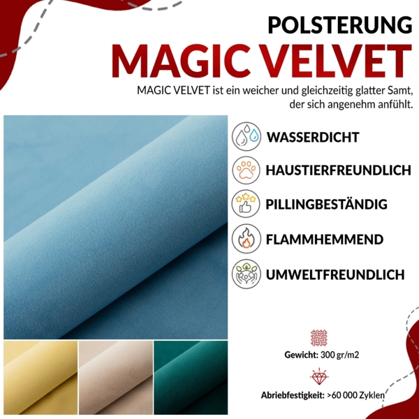 Kinderbett NEST, Boxspringbetten für Kinderzimmer, Jugendbett, Einzelbett mit Matratze 90 x 180 cm - Hellgrau Velvet - Topper T25 Bild 7