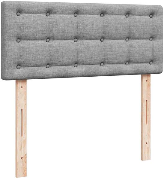 vidaXL Ottoman-Bett mit Matratze Hellgrau 120x200 cm Stoff 3311615 Bild 9