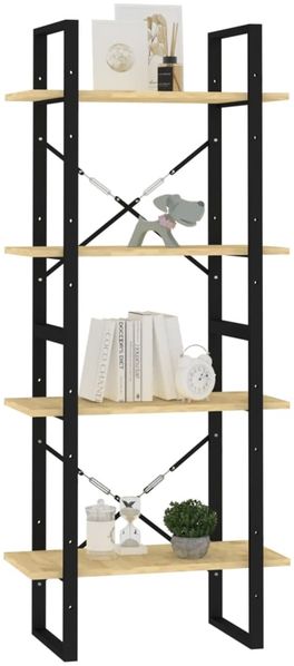 Bücherregal | Standregal 4 Böden 60x30x140 cm Massivholz Kiefer Bild 4
