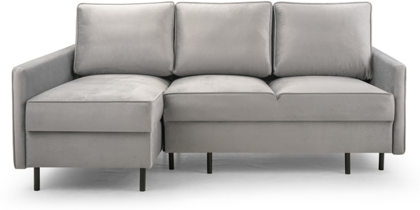 AX LIVING Cord Schlafsofa Couch hellgrau Treville mit Schlaffunktion L Bild 3