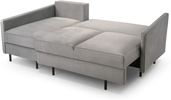 AX LIVING Cord Schlafsofa Couch hellgrau Treville mit Schlaffunktion L Bild 8