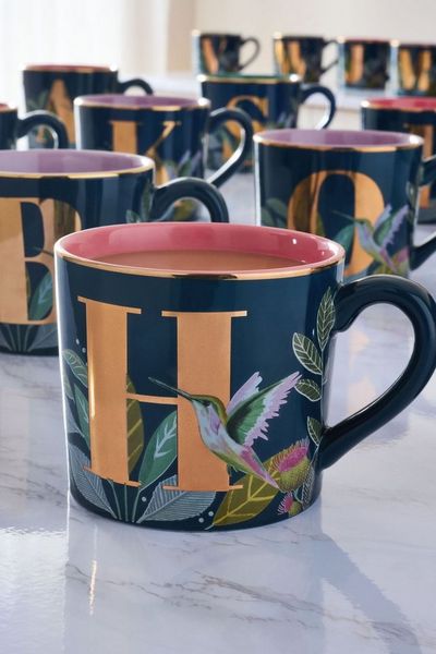 Next Becher Tasse mit Buchstaben-Motiv, Kolibri, 1-tlg, Steingut