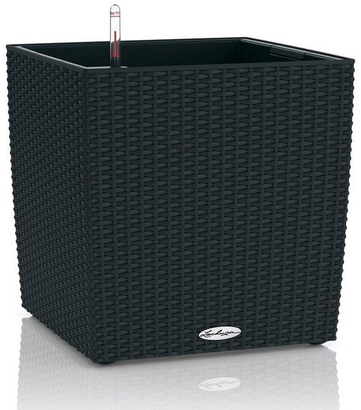 LECHUZA CUBE Cottage 50 graphitschwarz 15393