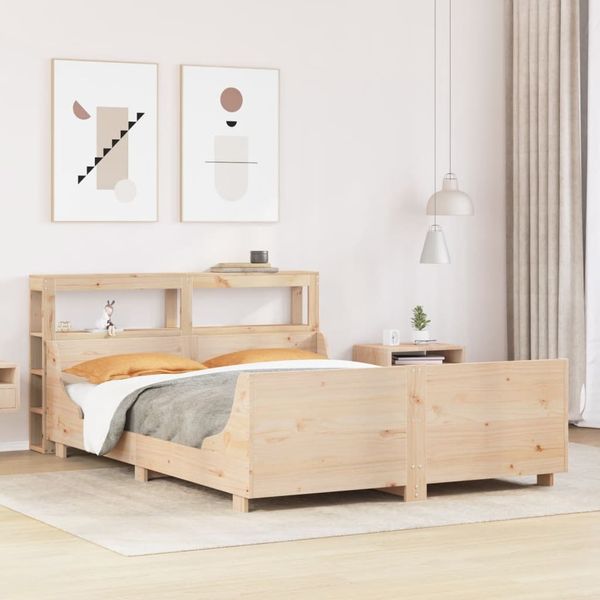 vidaXL Massivholzbett ohne Matratze 120x190 cm Kiefernholz 3306477