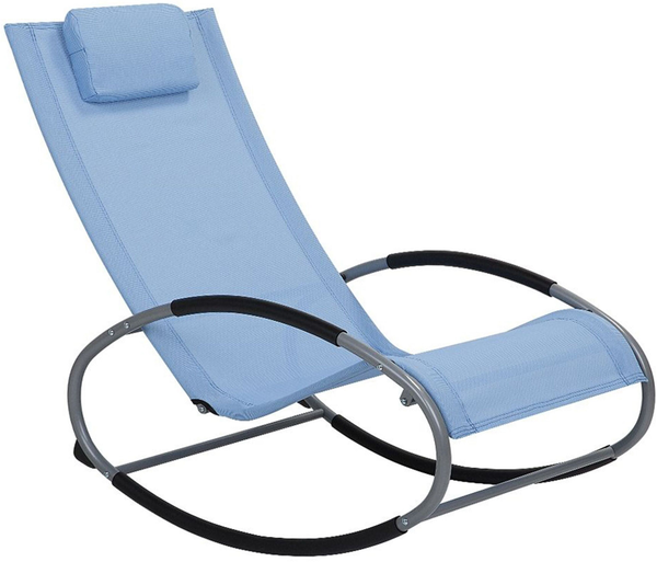 Gartenliege Stoff Blau CAMPO