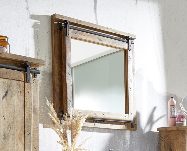 Badspiegel 68x68cm 'Railroad' Mango & Eisen