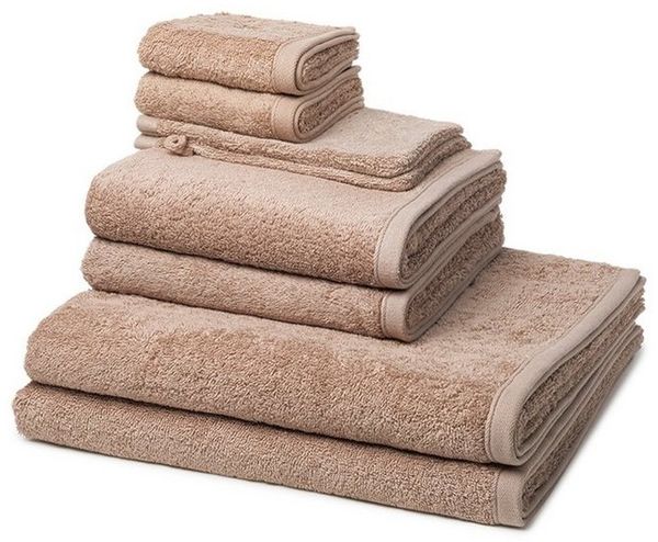Ross Vita 8 tlg. Frottier-Set - 2 X Handtuch (50 X 100cm), 2 X Duschtuch (70 X 140cm), 2 X Gästetuch (30 X 50cm), 2 X Waschhandschuh (16 X 22cm) - 520 g/m2 - Cappuccino