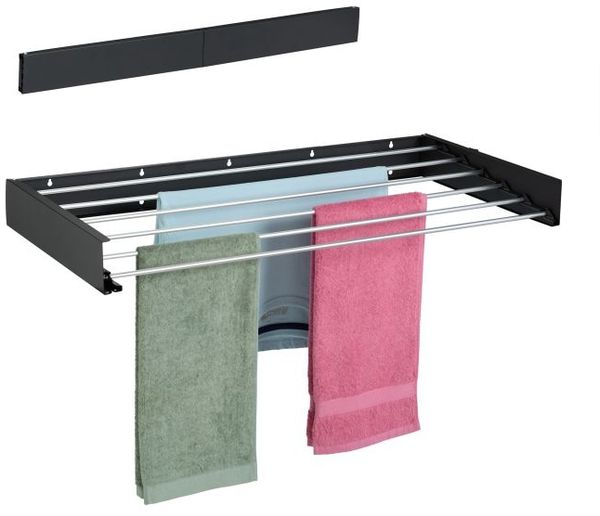 Relaxdays Wäscheständer Wandmontage klappbar